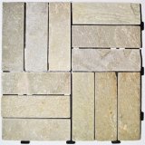 Natural Slate Stone Removable Flooring Decking Tile with PE Base