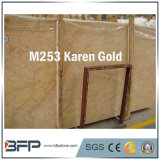 Building Material Gold Color Natural Stone Marble Tile