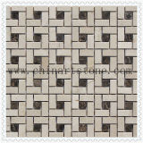 Two Stone Colors Dark and Light Marble Mosaic Tile
