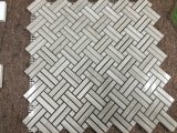 Cheap Wood-Grain Gray Marble Stanza Mosaic Kitchen Tile
