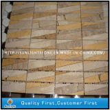 Natural White/Yellow Mixed Small Marble Mosaic Art Floor Tiles