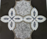 Colorful Design Polished Marble Waterjet Cutting Mosaic Pattern Tile for Floor/Hotel