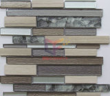 Wood Grain Marble and Glass Mosaic Tile (CFS725)