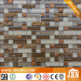 Stairs Wall Golden Resin and Pure Color Glass Mosaic (M855066)