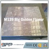 Wholesale Projects China Natural Stone Golden Flower Marble Floor Tile