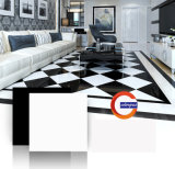 Building Material Black and White Polished Porcelain Floor Tile