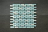 1/2 X 2 Brick Pattern Glass Tile Sky Blue & White Glass Tile