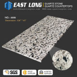 Premium Black Color Quartz Stone Polished Countertops for Homedecoration/Kitchen Design with 3200*1600mm