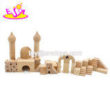 2018 New Design 50 PCS Educational Stacking Wooden Castle Building Blocks for Kids W13A149