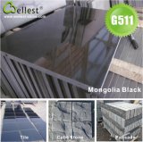 Polished/Flamed/Sandblast/Bushhammered Finish Mongolia Black Granite Tile/Paving Stone and Palisade