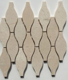 Newest Design Crema Marfil Polished Weave Mosaic Tile
