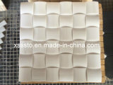White Marble Mosaic 3D Pattern for Wall Decoration