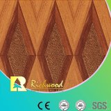 12.3mm Woodgrain Texture Walnut V-Grooved Water Resistant Laminbated Flooring