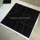 Chinese Polished Black Marble Nero Marquina Tile for Floor & Wall