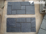 Black Mesh Slate Mosaic Tiles for Wall/Flooring (mm069)