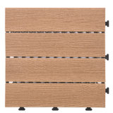 Hot Sale WPC Interlocking Plastic Decking Tiles Wood DIY Flooring Tiles