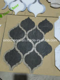 Black Ancient Wooden Marble Split Surface Wall Tile Mosaic for Decoration