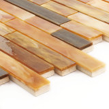 Ultra-Low Water Absorption Bathroom Wall Brown Glass Mosaic Tiles for Sale