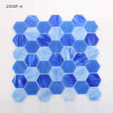 Hexagon Shape Shower Stained Glass Mosaic Tile for Bathroom Decoration