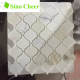 Polished White Marble Lantern Shape Mosaic Backsplash Tiles