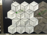 Polished Diamond Shape White Marble Mosaic for Wall and Floor