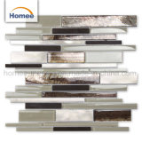 High Quality Beige Mix Brown Aluminum Blend Glass Mosaic