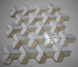 Best Price Beige White Grey Marble Mixed Color 3D Mosaic Tile