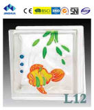 Jinghua High Quality Artistic L-12 Painting Glass Block/Brick