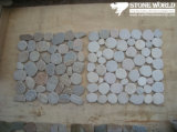 Round Grey Slate Mosaic Tiles for Wall Decoration (mm061)
