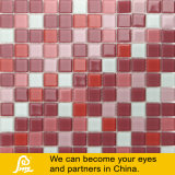 Red Mixed Swimming Pool Crystal Glass Mosaic Tiles