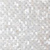 Freshwater Shell Pure White Arch Face (10*20mm) Rectangle Mosaic Tile