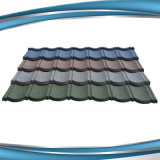 Heat Insulation Materials Red Metal Stone Coated Roofing Tile