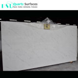 2018 Carrara Marble Veined Quartz Stone with Pure White Body Slabs