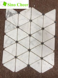 Italian Carrara White Marble Triangle Mosaic Tile
