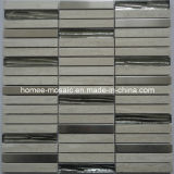 Metal Mosaic Mixed with Glass and Stone Mosaic Tile for Building Materials