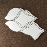 The Thassos White Marble Waterjet Mosaic Tile for Home Decorations