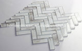 High Quality Waterproof Herringbone Glass Mosaic Tile
