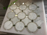Waterjet Marble Mosaic Tile Wall Decoration