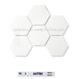 95X110 Glazed White Hexagon Porcelain Mosaic Tile for Intrior and Extrior Use