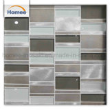 Hot Sale Strip Gray Aluminium Mixed Glass Mosaic Tile