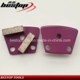 Two Segments Concrete Trapezoid Grinding Block with Polar Magnetic Back