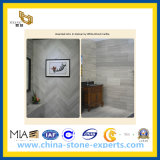 Natural Polished White Wood Marble Stone Tile for Flooring / Walling (YY -MTS001)