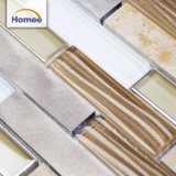 Latest Designed Backsplash Decorative Strip Glass Stone Aluminium Mosaic Tile