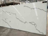 Calacatta Nuvo Quartz Stone Slab 2cm and 3cm Available for American Kitchen Countertops Island Bar Top with Mitred End Panels with Scratch Resistant