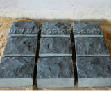 Natural Black Cube Cobble Stone Paver Tiles for Garden
