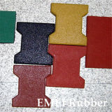 Soft Surface Dogbone Rubber Flooring Tiles
