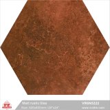 Foshan Brown Building Material Rustic Matt Ceramic Porcelain Floor Six Corners Tiles (VR6N5222, 520X600mm/20''X24'')