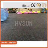 Non-Porous, 100% Recycled Vulcanized Rubberized Flooring for Heavy Duty Gym Rubber Flooring