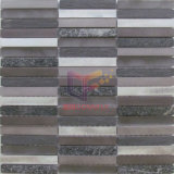 Strip Aluminium and Slate, Quatz Mixed Mosaic Tiles (CFA103)