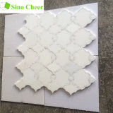 Polished Artifical White Marble Waterjet Mosaic Patterns for Walls